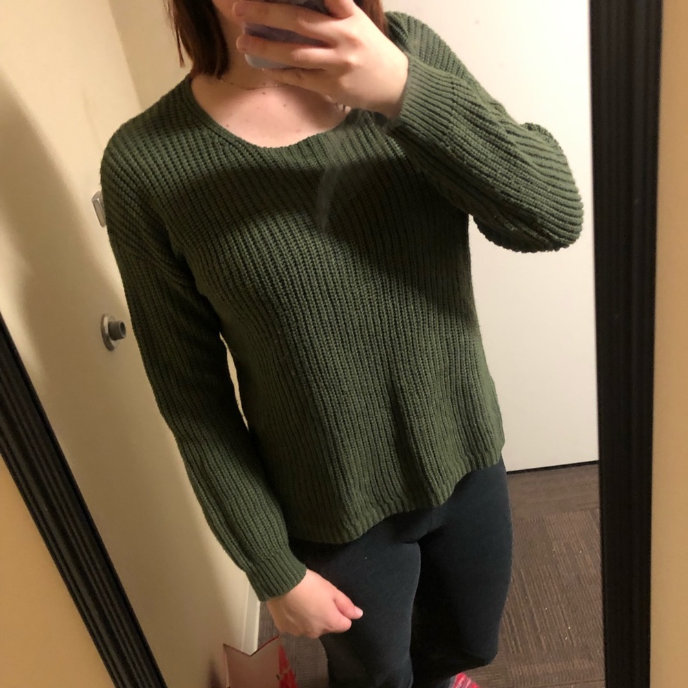 Charlotte Russe Lace Up Back Sweater